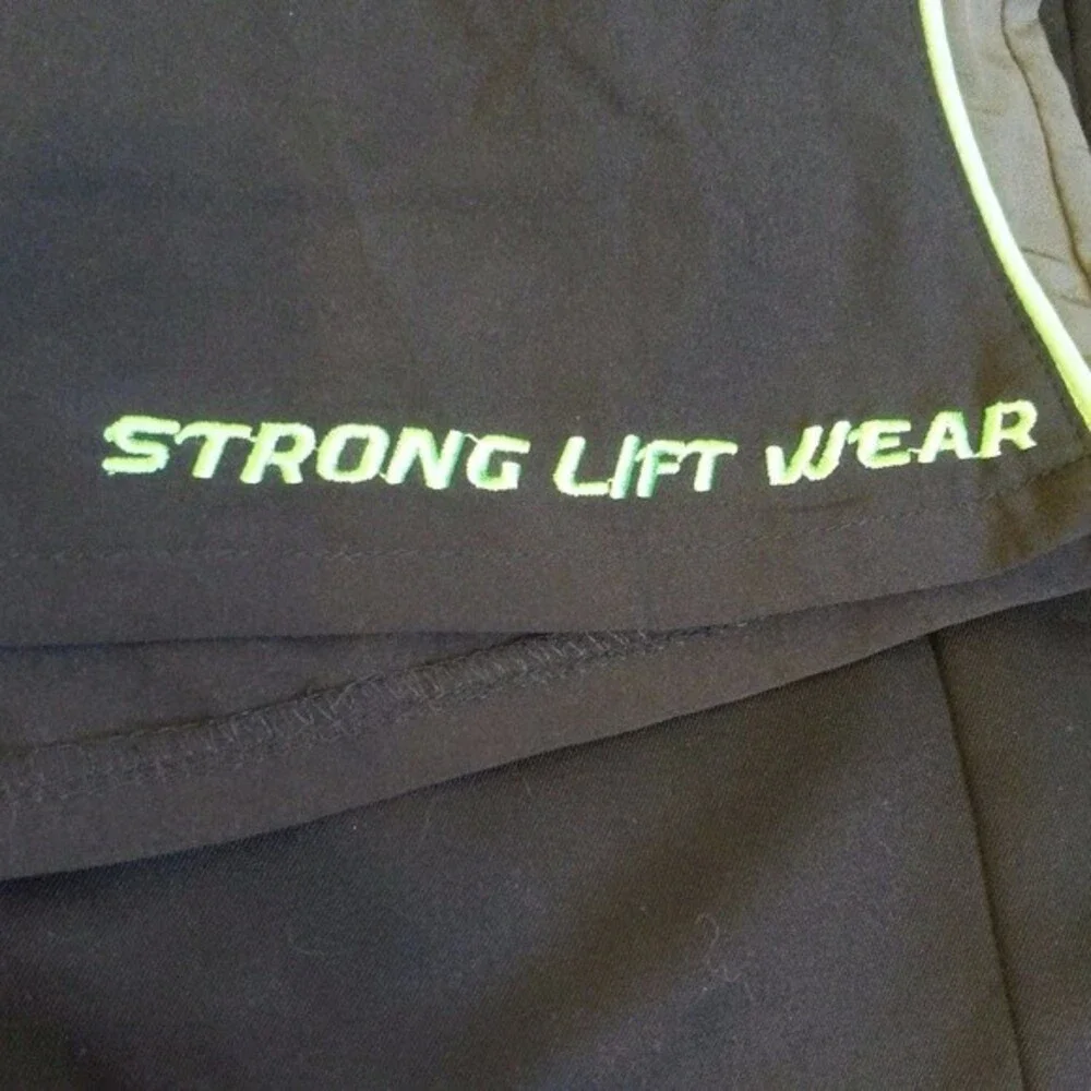 Strong Lift Wear athletic shorts, NWT,  elastic waistband, black & green M